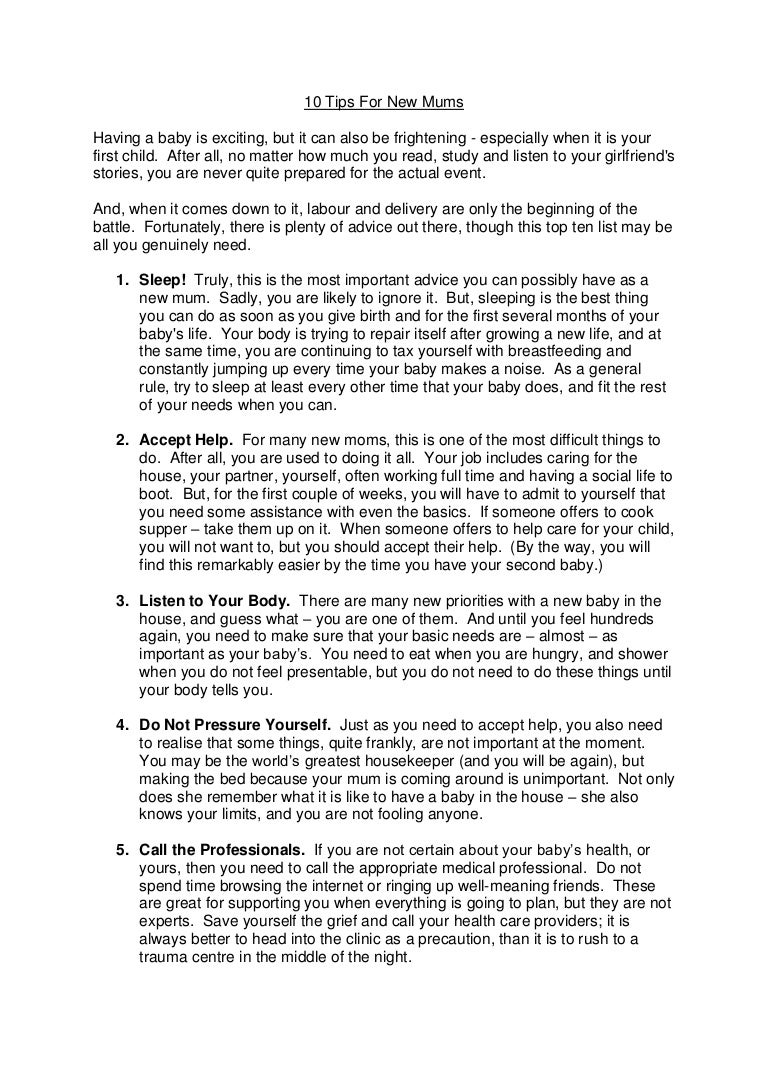 Baby Tips for Mums